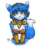  blue_fur blue_hair breasts canine female fox fur hair krystal mammal nintendo pcaduck solo star_fox video_games 