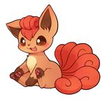  :d ambiguous_gender barefoot blush brown_eyes canine cute fox fur huiro looking_at_viewer mammal nintendo nude open_mouth pawpads paws plain_background pok&#233;mon pok&eacute;mon sharp_teeth sitting solo teeth tongue video_games vulpix white_background 