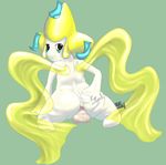  anthro anus balls barefoot butt hand_on_butt happy jirachi legendary_pok&#233;mon legendary_pok&eacute;mon littletlk looking_at_viewer looking_back male nintendo nude pok&#233;mon pok&eacute;mon smile solo video_games 