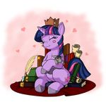 blush book crown cute doll equine female feral friendship_is_magic horn horse longinius mammal my_little_pony pony quill scroll sitting smartypants_(mlp) smile solo twilight_sparkle_(mlp) unicorn 