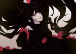  azami_(kagerou_project) black_hair chiyozaka gorgon kagerou_project long_hair red_eyes ribbon scales solo very_long_hair 