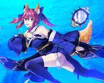  animal_ears bad_id bad_pixiv_id bare_shoulders bow breasts detached_sleeves fate/extra fate_(series) fox_ears fox_tail hair_bow hair_ribbon japanese_clothes large_breasts muton486 pink_eyes pink_hair ribbon solo suiten_nikkou_amaterasu_yanoshisu_ishi tail tamamo_(fate)_(all) tamamo_no_mae_(fate) thighhighs twintails 