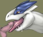  ambiguous_gender balls close-up cum cum_in_mouth cum_inside cum_on_penis cum_on_tongue disembodied_penis drooling duo erection fellatio feral half-closed_eyes happy human interspecies legendary_pok&#233;mon legendary_pok&eacute;mon looking_down lugia male mammal nintendo nude open_mouth oral oral_sex orgasm penis pok&#233;mon pok&#233;philia pok&eacute;mon saliva sex smile solo_focus teeth tojo_the_thief tongue tongue_out vein veiny_penis video_games 