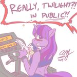  anthro anthrofied blush breasts cskairi equine female fluttershy_(mlp) friendship_is_magic hair horn looking_at_viewer magazine mammal multi-colored_hair my_little_pony nude penis titfuck treadmill twilight_sparkle_(mlp) unicorn 