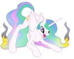  angry equine female feral fire friendship_is_magic horn horse mammal my_little_pony pony princess_celestia_(mlp) silfoe solo winged_unicorn wings 