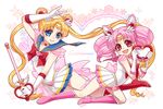  :d \m/ back_bow bad_id bad_pixiv_id bishoujo_senshi_sailor_moon blonde_hair blue_eyes blue_sailor_collar boots bow brooch chibi_usa choker copyright_name crystal_carillon double_bun elbow_gloves full_body gloves hair_ornament hairpin heart heart_choker holding holding_wand jewelry kaleidomoon_scope knee_boots long_hair magical_girl multicolored multicolored_clothes multicolored_skirt multiple_girls nightcat open_mouth pink_footwear pink_hair pink_sailor_collar pleated_skirt red_bow red_eyes ribbon sailor_chibi_moon sailor_collar sailor_moon sailor_senshi sailor_senshi_uniform short_hair skirt smile super_sailor_chibi_moon super_sailor_moon symmetry tiara tsukino_usagi twintails wand white_gloves 