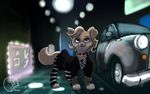  blue_eyes brown_fur canine clothing female feral fur looking_at_viewer mammal metalfox night outside perspective sky solo stars 