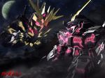  chibi fog gundam gundam_unicorn mecha moon no_humans nt-d sd_gundam unicorn_gundam unicorn_gundam_banshee 