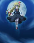  alternate_hairstyle closed_eyes full_moon long_hair moon ribbon riku_(rikkuru) rumia solo touhou 