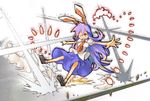  animal_ears bad_id bad_pixiv_id bullet bunny_ears carrot danmaku haradaiko_(arata_himeko) necktie outstretched_arms red_neckwear reisen_udongein_inaba solo spread_arms tie_clip touhou 