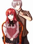  1girl amakusa_juuza bad_id bad_pixiv_id blue_eyes brushing_another's_hair foro_(planet_cage) hair_brushing long_hair red_hair ribbon umineko_no_naku_koro_ni ushiromiya_ange 