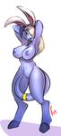  areola barefoot big_breasts blue_eyes blue_lips blue_nipples blue_skin breasts draenei female front fur hair hair_over_eye hooves horn huge_breasts jewelry luvon navel nipples not_furry nude one_eye_closed pussy rabbit_ears simple_background solo standing tail_between_legs tail_ring tail_tuft tentacles thick_tail thighs tuft video_games warcraft white_hair wide_hips wink world_of_warcraft 
