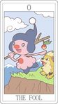  berry card cliff duo feral fool growlithe miji mime_jr. nintendo open_mouth outside pok&#233;mon pok&eacute;mon tarot_card unknown_artist video_games 