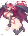  breasts character_request demon_girl disgaea horns large_breasts pointy_ears red_eyes red_hair succubus succubus_(disgaea) tinpam wings 