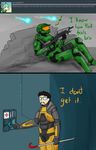  armor gordon_freeman green_armor gun half-life halo_(video_game) humor livinlovindude medicine ranged_weapon text weapon 