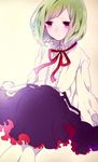  biskekun child green_hair highres kagerou_project kido_tsubomi long_hair red_eyes solo younger 