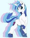  blue_hair blush cutie_mark equine feral friendship_is_magic fur hair horn male mammal my_little_pony oze shining_armor_(mlp) solo unicorn white_fur 
