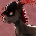  dark_eyes derpsickle equine green_eyes hair hat horse male mammal my_little_pony red_hair solo 