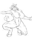  black_and_white blarf bovine breasts female hooves horn mammal monochrome nipples nude pussy sketch 