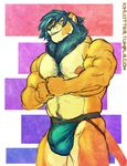  big_muscles bulge chubby feline flexing jockstrap kihu lion male mammal mane musclegut muscles nipples pecs solo tendaji topless underwear 