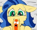  eating equine female food freckles friendship_is_magic fur green_eyes hair hooves horse hot_dog mammal milky_way_(character) my_little_pony one_tooth open_mouth pony strangerdanger sweat wide_eyed 