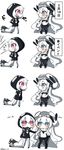  blush chibi comic commentary_request h06013 highres holding_hands hood hoodie kantai_collection multiple_girls re-class_battleship red_eyes shinkaisei-kan silver_hair translated wo-class_aircraft_carrier 