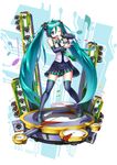  ahoge aqua_hair beamed_eighth_notes boots crazypen detached_sleeves eighth_note green_eyes hatsune_miku headset heart highres long_hair musical_note necktie one_eye_closed open_mouth quarter_note skirt solo speaker thigh_boots thighhighs twintails very_long_hair vocaloid 