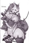  bound canine comic dialog dog feral greyscale hyena japanese_text knot ktq15 kuritama male mammal manga mightyena monochrome nintendo pawpads penis pok&#233;mon pok&eacute;mon solo text tongue video_games 