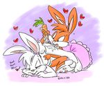  &lt;3 a.g.i. anus carrot carrot_dildo duo female happy happy_sex lagomorph male mammal masturbation nude pussy pussy_juice rabbit raised_tail sex smile tongue 