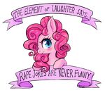  blue_eyes english_text equine female friendship_is_magic frown hair horse looking_at_viewer mammal my_little_pony pink_hair pinkie_pie_(mlp) plumsweet pony solo text 