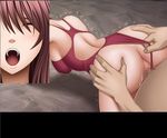  1girl all_fours ayaka_suzumine bent_over breasts buried censored crimson_comics doggystyle eyes_closed large_breasts leotard leotard_aside long_hair nipples nude penetration pink_hair rape sex suzumine_ayaka sweat trembling vaginal 