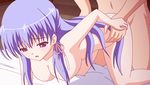  animated animated_gif bed blue_hair bounce bouncing_breasts breasts dark_blue doggystyle erect_nipples from_behind kuonji_otoha large_breasts long_hair nipples nude poro red_eyes sex 