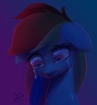  crying equine female friendship_is_magic hair mammal multi-colored_hair my_little_pony pegasus portrait purple_eyes raikoh-illust rainbow_dash_(mlp) rainbow_hair solo tears upset wings 