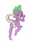  anthro anus back_turned backsack balls blue_eyes blush butt clothed clothing datphotoshopdoeee! dragon edit embarrassed fangs feral friendship_is_magic green_eyes hindpaw looking_at_viewer looking_back male my_little_pony nude open_mouth paws penis pink_penis plain_background pose purple_scales pyruvate raised_tail slit_pupils solo spike_(mlp) spines teeth tongue transparent_background 