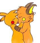  ambiguous_gender eroborus kissing nintendo pikachu pok&eacute;mon raichu video_games 