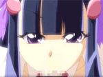  animated animated_gif fellatio maid nakadachiuri_shiraha oshiete_re:maid purple_eyes purple_hair 