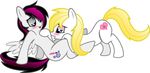  aryanne aryanne_(character) blonde_hair blue_eyes blush cutie_mark duo equine female friendship_is_magic hair horse mammal multi-colored_hair my_little_pony open_mouth original_character pegasus pony sex varla_streak varlastreak wings 