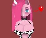  &lt;3 anthro bedroom_eyes blue_eyes blush bra breasts cbatie11 collar equine female friendship_is_magic fur hair horse long_hair looking_at_viewer mammal my_little_pony navel nipples pink_fur pink_hair pinkamena_(mlp) pinkie_pie_(mlp) pony smile solo standing underwear 