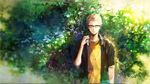  glasses haikyuu!! headphones male orka tsukishima_kei 