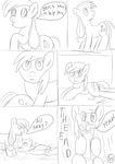  big_macintosh_(mlp) black_and_white comic cutie_mark derpy_hooves_(mlp) dialog english_text equine friendship_is_magic group hair horse jbond mammal monochrome my_little_pony pony text 