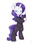  alasou alpha_channel bipedal blue_eyes clothing equine female friendship_is_magic fur hair half-closed_eyes horn looking_at_viewer mammal my_little_pony plain_background purple_hair rarity_(mlp) solo suit transparent_background unicorn white_fur 