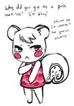  blush crossdressing english_text girly male mammal marshal_(animal_crossing) nintendo rodent solo squirrel tears text video_games 