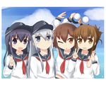  akatsuki_(kancolle) hibiki_(kancolle) ikazuchi_(kancolle) inazuma_(kancolle) kantai_collection tagme yukimi_unagi 