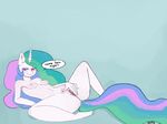  blue_background breasts clitoris dialog english_text equine female friendship_is_magic hair horn long_hair looking_at_viewer lying mammal multi-colored_hair my_little_pony nipples nude oops_(artist) plain_background presenting princess_celestia_(mlp) pussy solo spread_legs spread_pussy spreading text unicorn white_body 