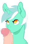  blinking duo equine female friendship_is_magic fur green_fur hair horn lyra_heartstrings_(mlp) male mammal my_little_pony oops_(artist) penis plain_background two_tone_hair unicorn white_background 