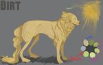  canine feral fluffy_tail fur mammal mane model_sheet original_character paws runelocks tan_fur 