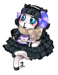  blue_sclera caprine headband horn mammal muffy nintendo plain_background sheep solo tea teacup video_games white_background 