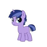  blue_fur cutie_mark equine feral fur hair horn kilala97 male mammal my_little_pony original_character plain_background solo two_tone_hair unicorn young 