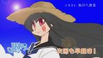  arashiyama_sayoko black_hair cloud hat hikawa_hekiru long_hair natsu_no_arashi! red_eyes school_uniform screencap serafuku solo straw_hat 