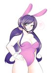  animal_ears breasts bunny_ears bunnysuit cleavage drawfag green_eyes heart large_breasts long_hair love_live! love_live!_school_idol_project low_twintails one_eye_closed purple_hair solo spoken_heart thick_thighs thighs toujou_nozomi twintails wrist_cuffs 